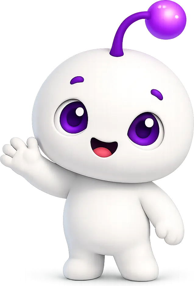 Nuno, the WonderWatch mascot, waving hello
